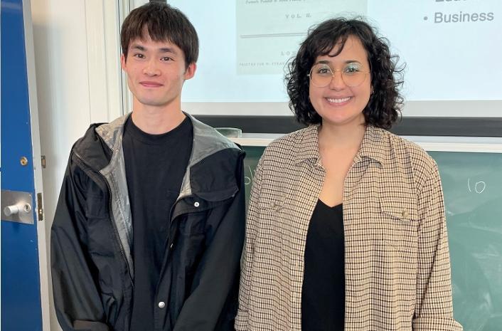 Ana Paula Londe Silva and Hiroyuki Ota standing together smiling Source: Charlotte Morris