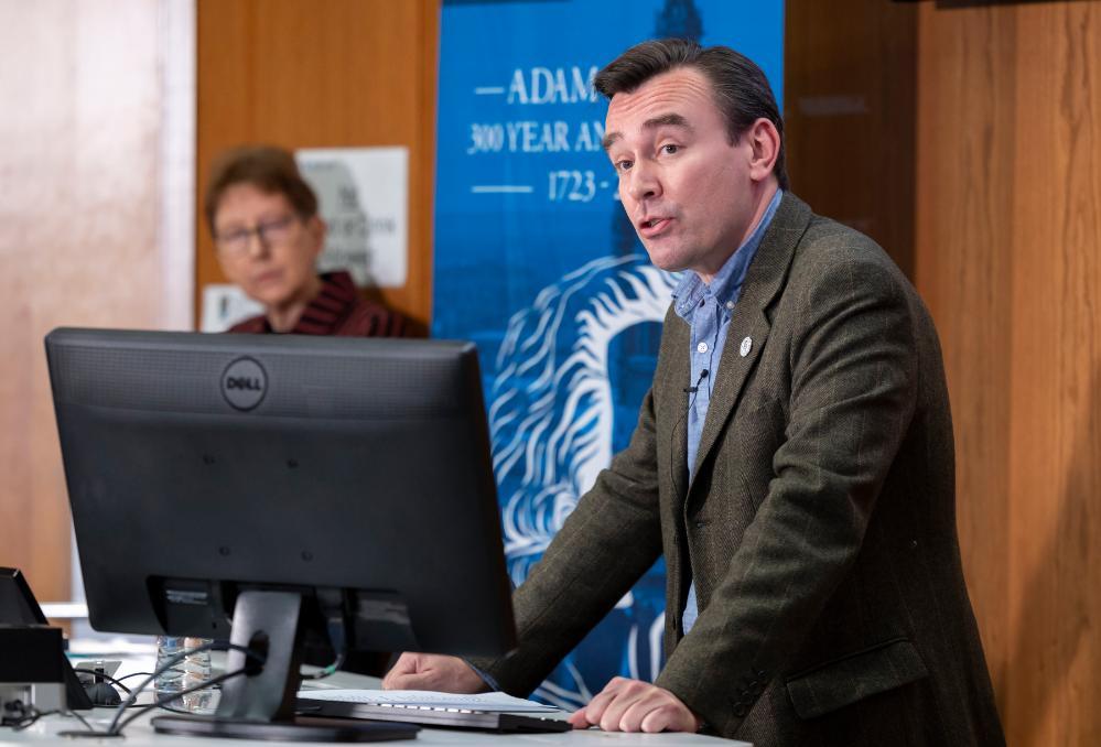 Craig Smith talking to the audience during the Christel Fricke Lecture. Source: Charlotte Morris