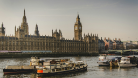 The Houses of Parliament viewed from across the River Thames