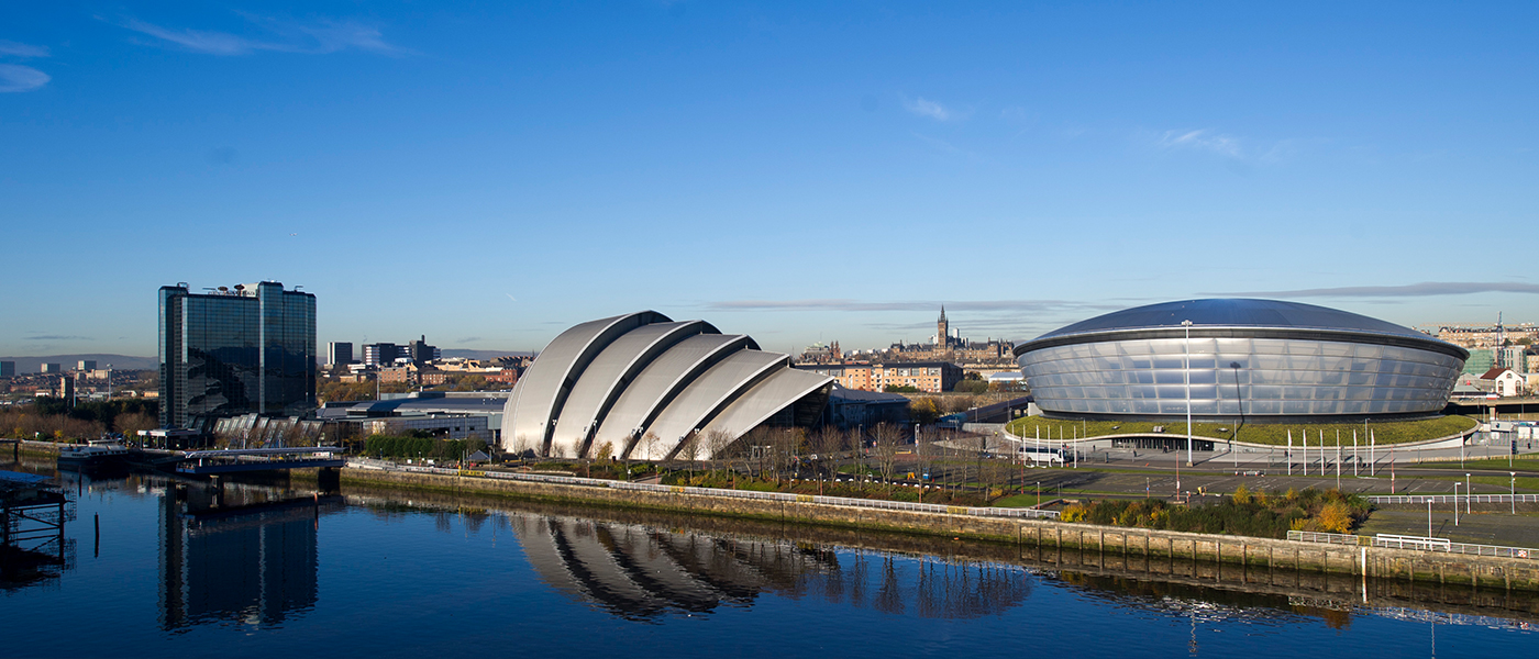 The Armadillo next to the River Clyde