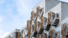 A photo of the outside of the Scottish Parliament building