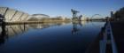 River Clyde with landmarks and reflections