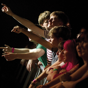 Students enjoying a gig at the QMU