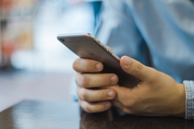 person on cell phone