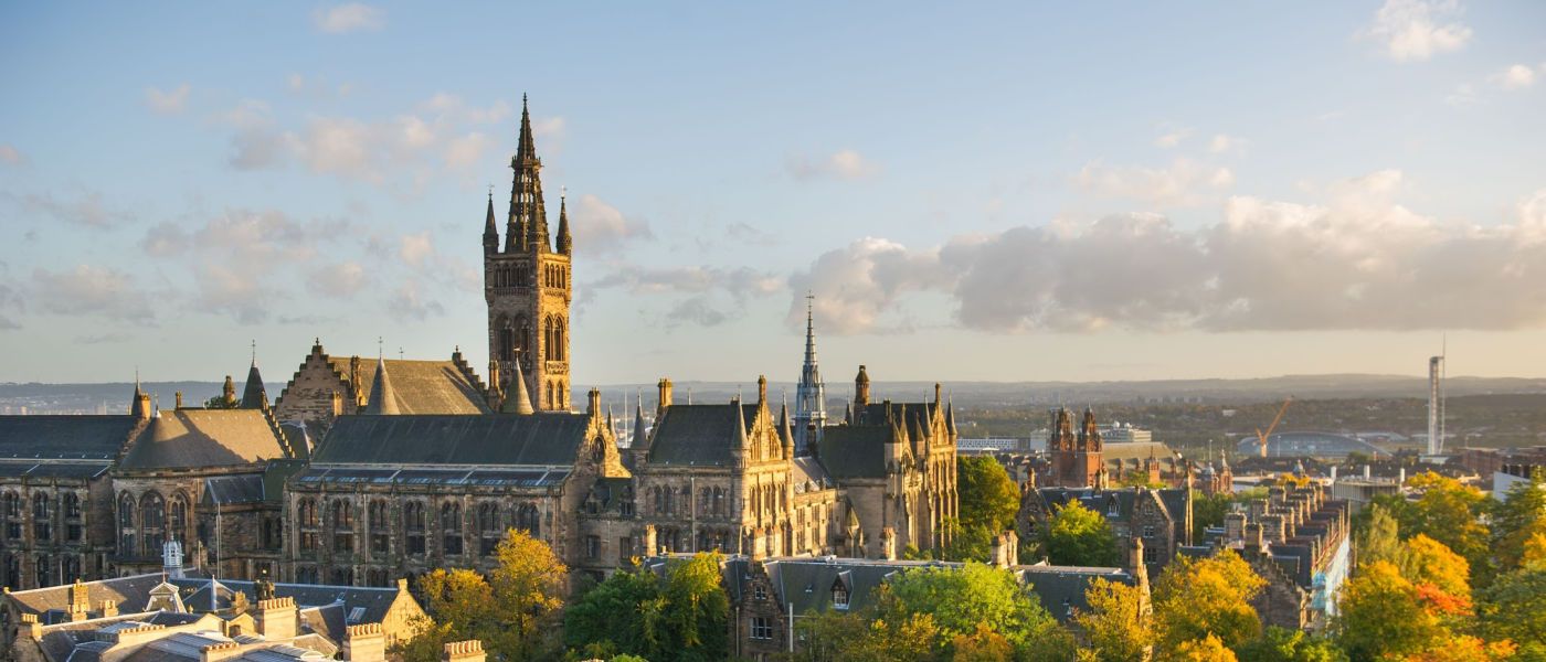 Aerial photograph of the University's main building