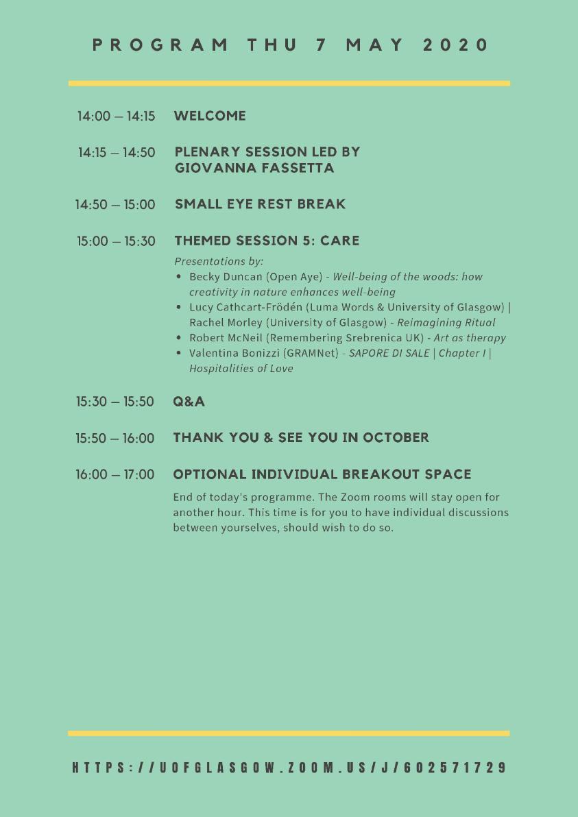 Virtual Spring School 2020 programme page 3