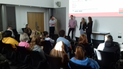 Students watching a lecture