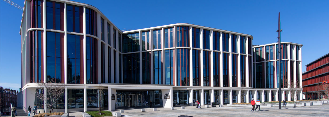 The ARC building on a blue day